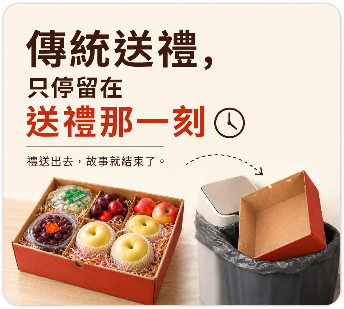 送水果禮盒時，我們常常把注意力放在「送出去的那一刻」。