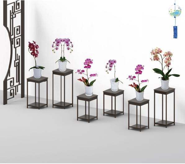 Ceramic-look plastic Flowerpot - More affordable, More recyclable, and More durable,F188 Pleated Ceramic-Look Flowerpot Perfectly fit a single 3.5-inch orchid plant Four colors / Six styles