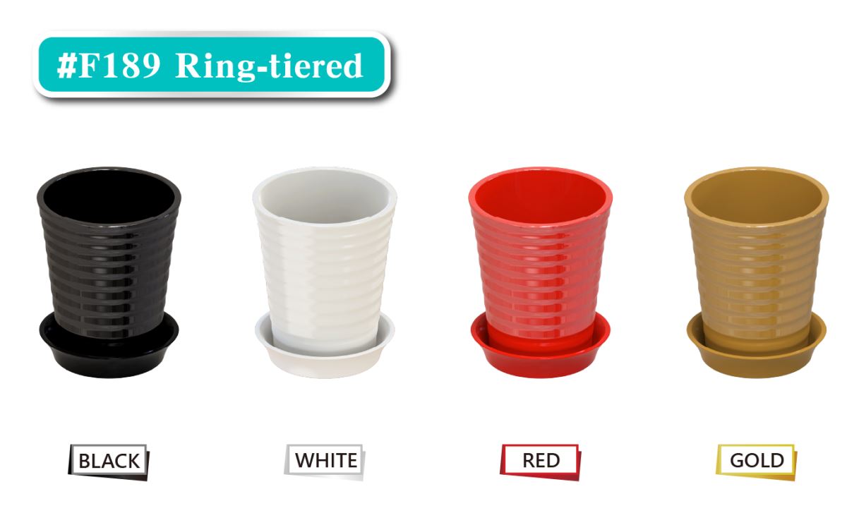 Ceramic-look plastic Flowerpot - More affordable, More recyclable, and More durable,F188 Pleated Ceramic-Look Flowerpot Perfectly fit a single 3.5-inch orchid plant Four colors / Six styles