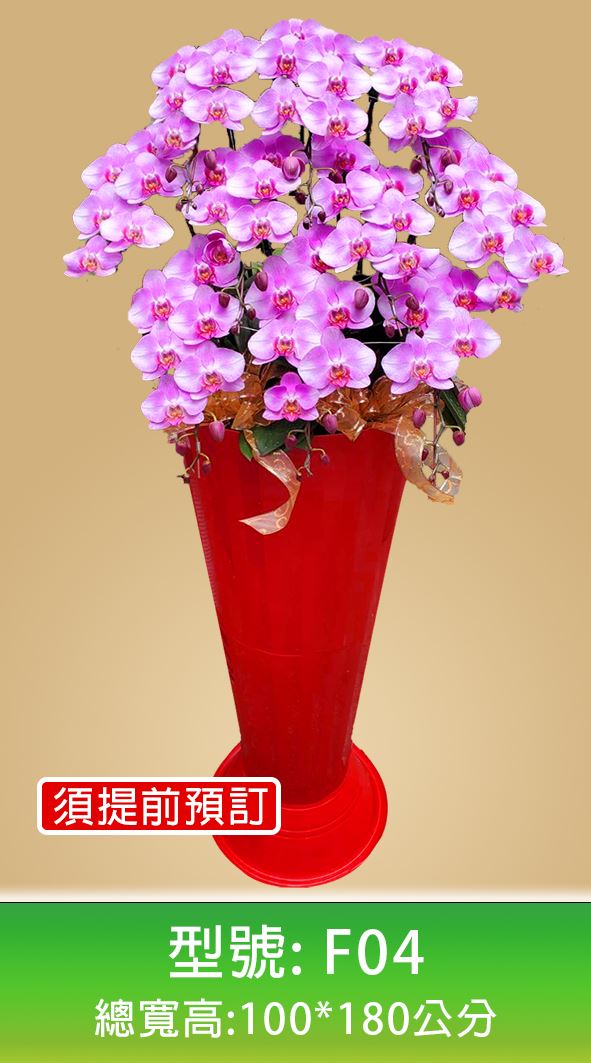 蘭花禮盆作品10-組合式羅馬柱-慶賀蘭花-專業塑膠花器工廠