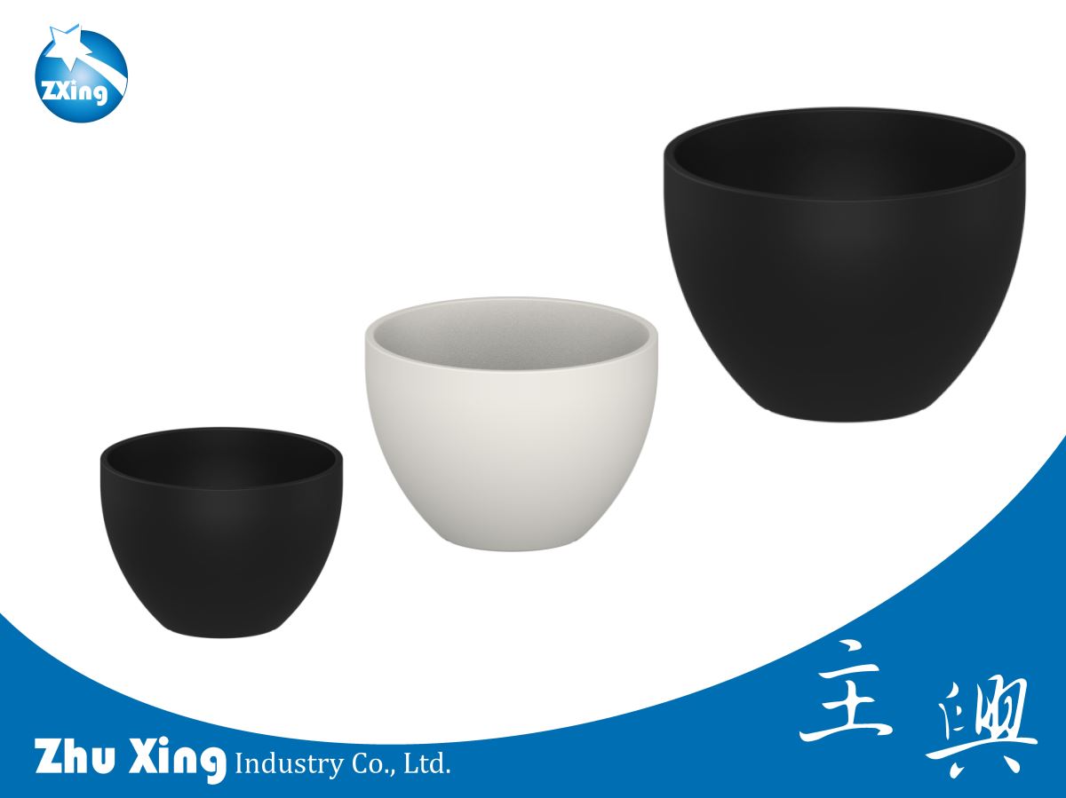 日式典雅缽形花盆_素色霧面盆器_厚殼花盆