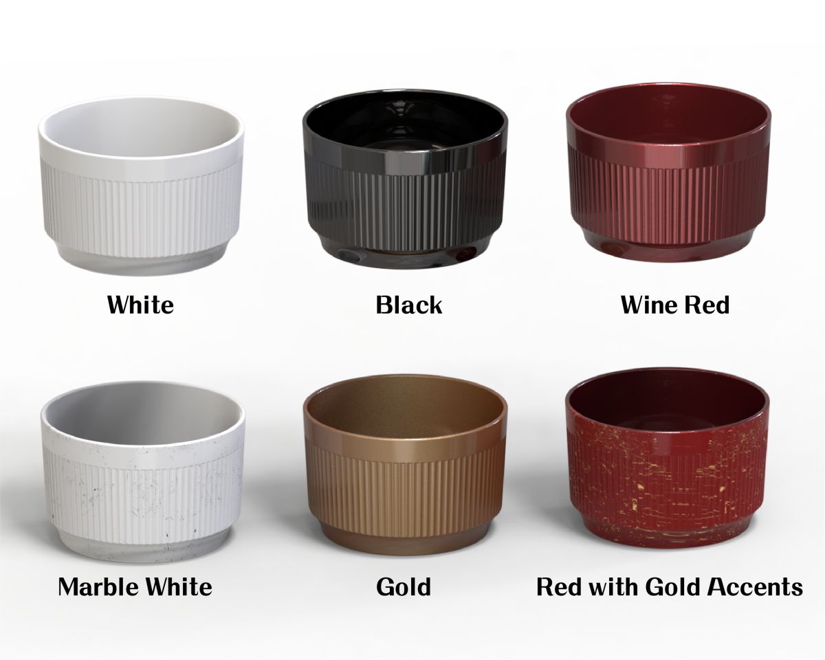 F221L porcelain-look planter color options