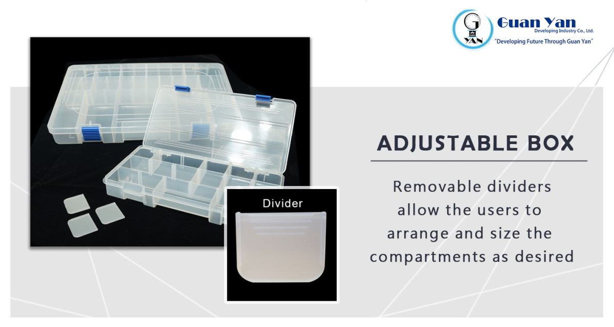 Adjustable compartment tool box-removable dividers-Guan Yan