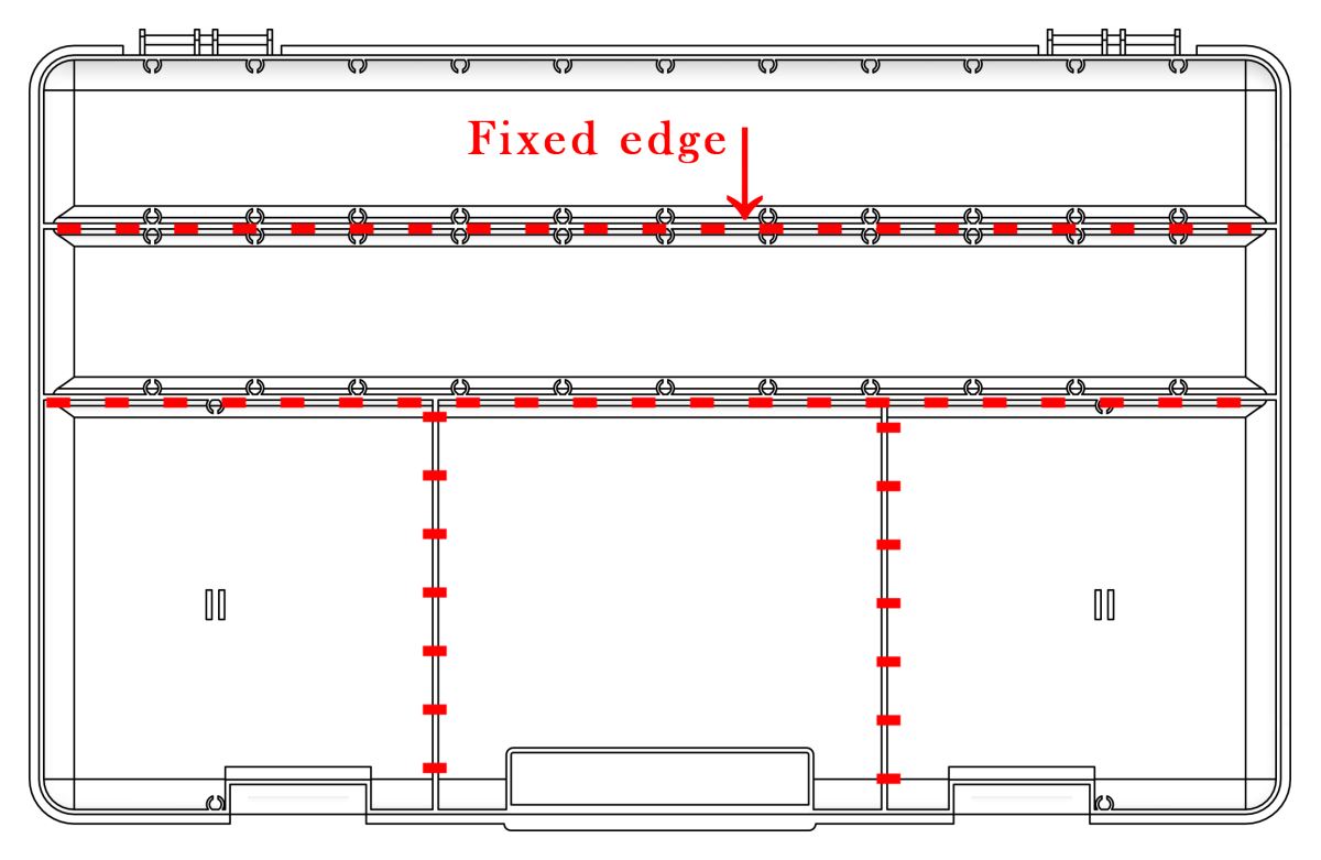 removable divider-adjustable polypropylene box - drawing-Guan Yan